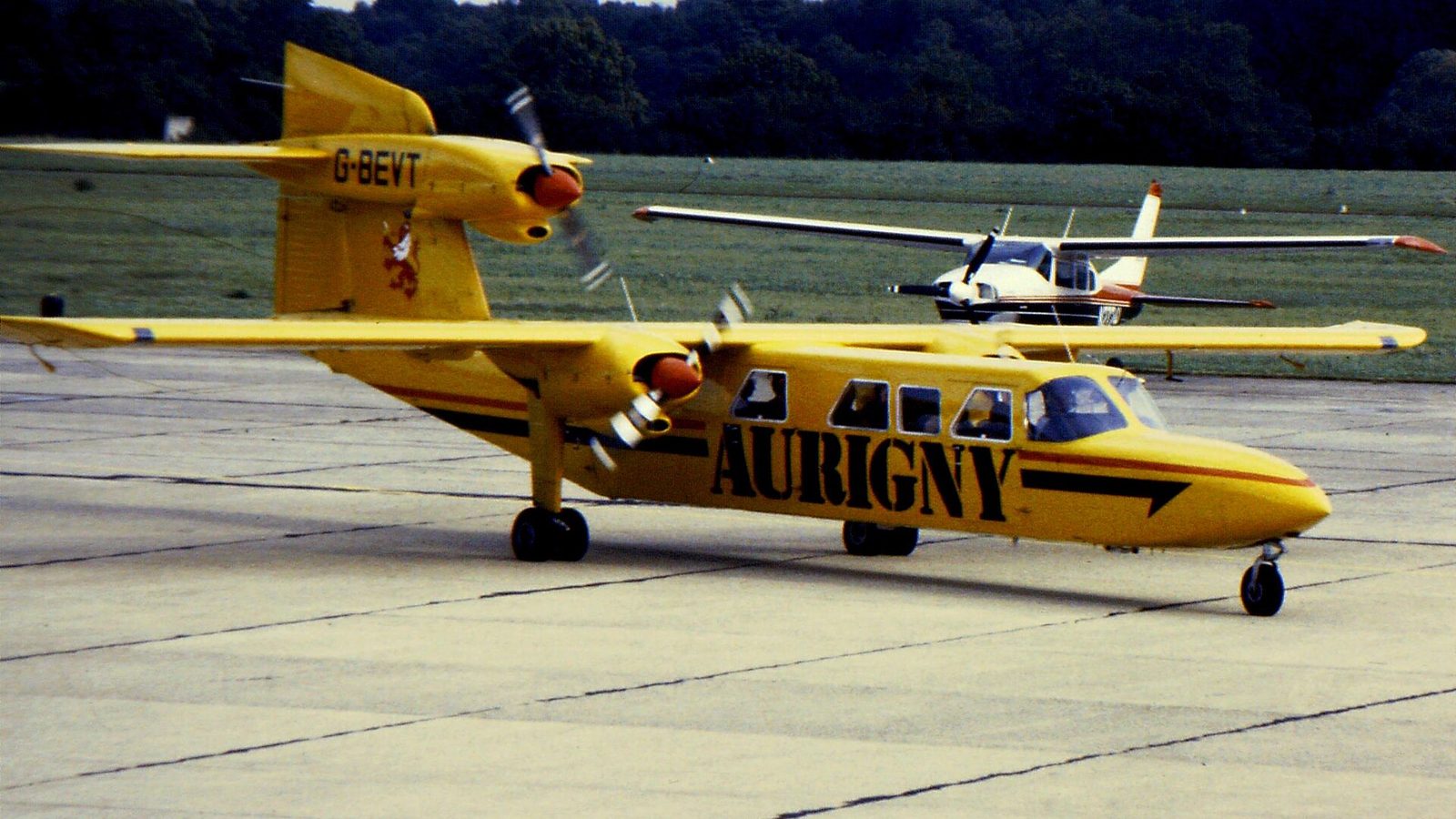 An Aurigny Trislander on the apron at Southampton